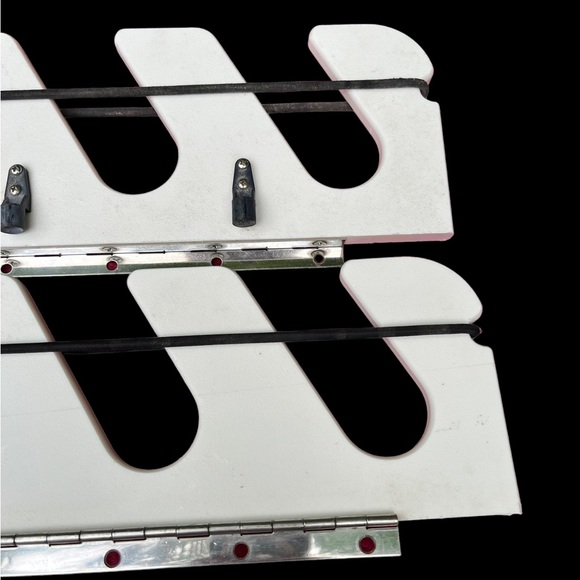 4 Fishing Rod Pole Folding Holders Under Gunwale Boat Starboard White 3 Rods - Picture 9 of 13